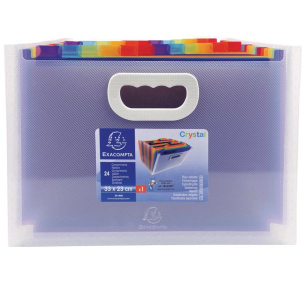 Lot de 4 Trieur Maxi 24 compartiments polypropylène Crystal