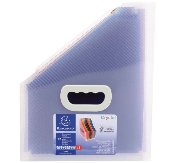 Lot de 4 Trieur Porte-revues à 12 compartiments Crystal