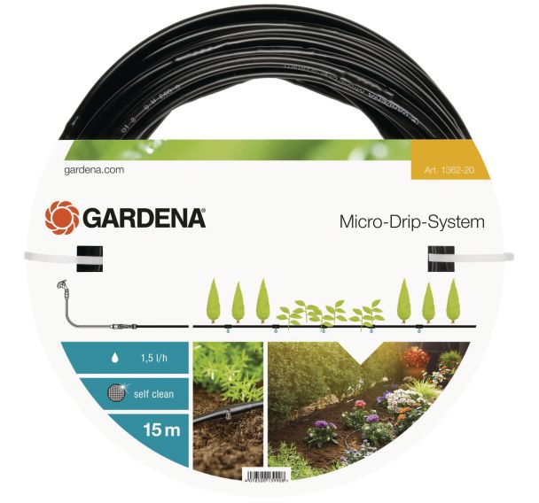 Lot de 4 Tuyau à goutteurs incorporés de surface 4,6 mm