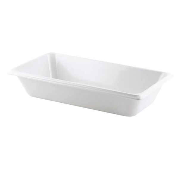 Lot de 4 bacs mélamine GN 1/3 - 32.5 x 17.6 x 6.5 cm - blanc