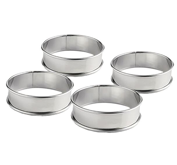 Lot de 4 cercles à tarte - 8 cm - Patisse