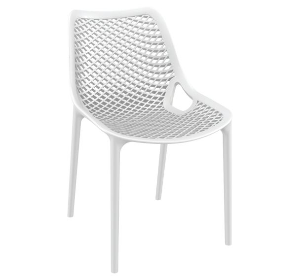 Lot de 4 chaises GRID polypropylène - blanc