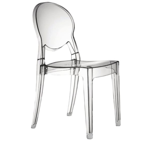 Lot de 4 chaises Igloo 4 pieds non feu - transparent