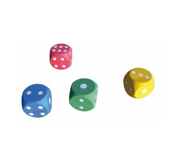 Lot de 4 dés caoutchouc