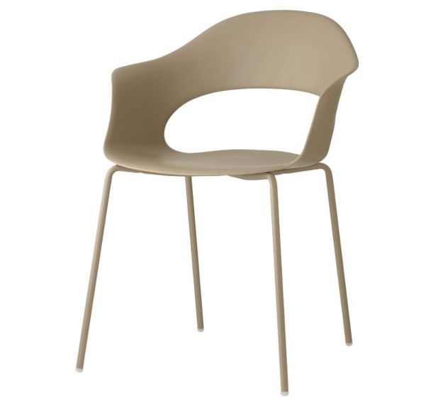 Lot de 4 fauteuils Lady B Go Green taupe - peint taupe