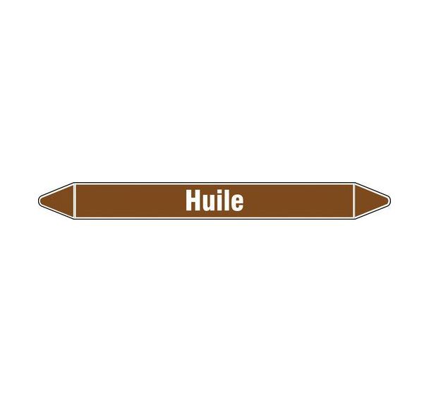 Lot de 4 marquage tuyauterie Huile