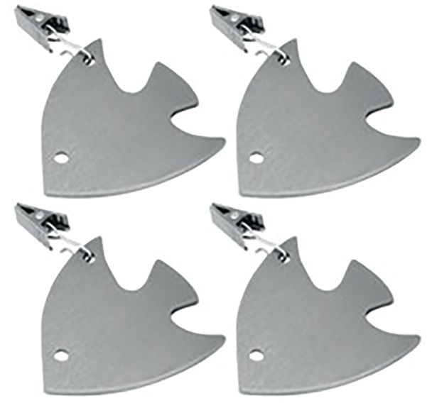 Lot de 4 pendeloques nappe avec pince en inox