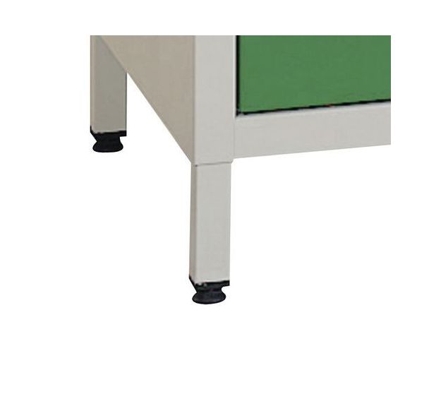 Lot de 4 pieds pour armoire casiers non visitable Gamma - Manutan Expert