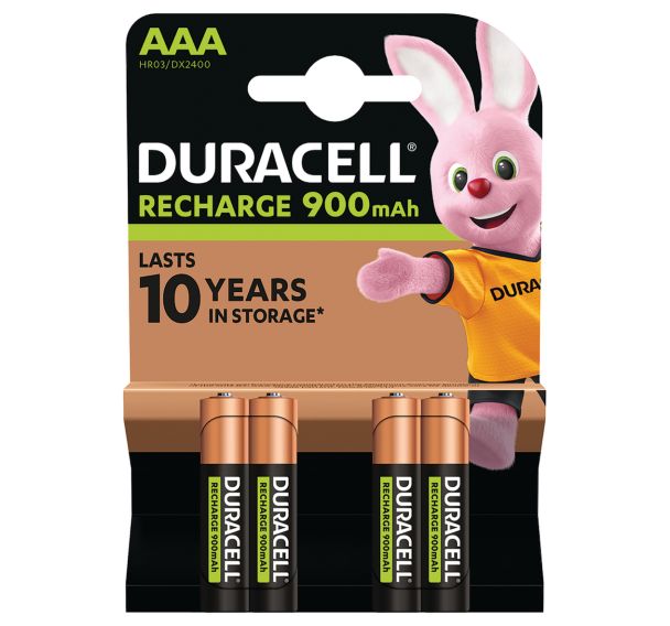 Lot de 4 pile rechargeable Ultra 850 mAh AAA LR3 - Pack de 4 - Duracell