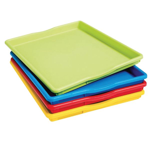 Lot de 4 plateaux d'activités multicolores