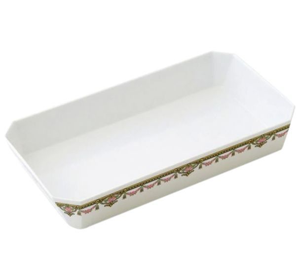 Lot de 4 plats rosbeef décor Pompadour mélamine - Plastorex