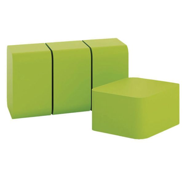 Lot de 4 poufs en mousse 40 x 23 x 40 cm - vert