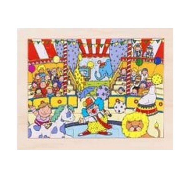 Lot de 4 puzzles 'Les loisirs' de 24 pièces en bois.