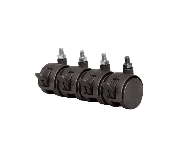 Lot de 4 roulettes pivotantes pour penderie Montana - Noir