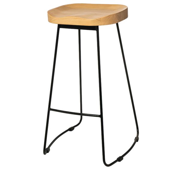 Lot de 4 tabourets Joel pied noir