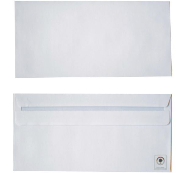 Lot de 500 Enveloppes 110x220 80g autocollante