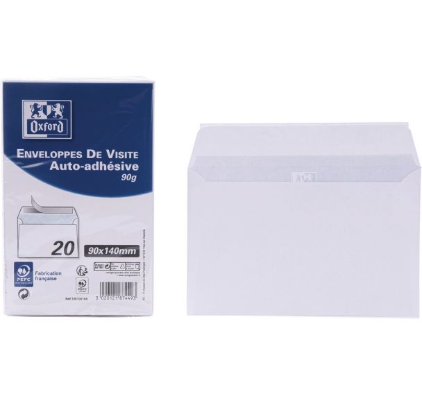 Lot de 500 Enveloppes de visite 90x140 auto adhésives