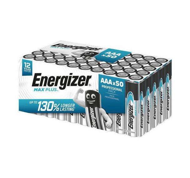 Lot de 50 50 piles alcalines Energizer MAX Plus AAA / LR03