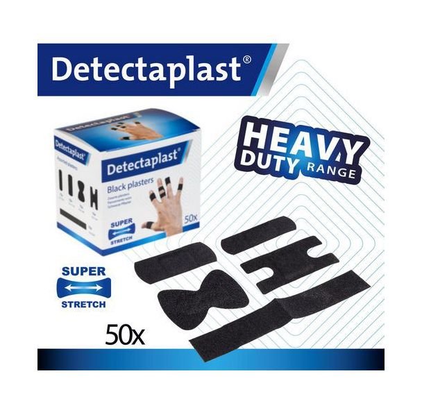 Lot de 50 Boîte de pansements noirs panachés 5 tailles
