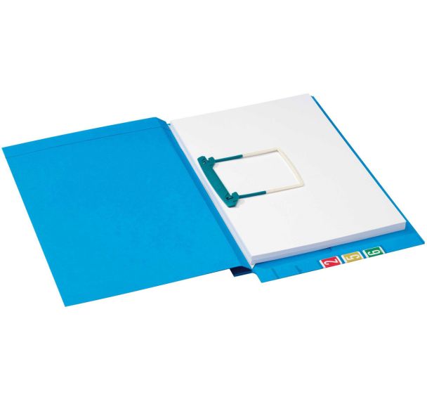 Lot de 50 Dossier Clipex latéral: bleu: Secolor