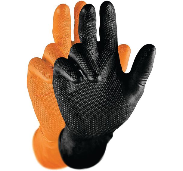 Lot de 50 Gant jetable nitrile noir Grippaz - T10