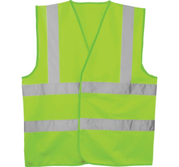 Lot de 50 Gilet hi-viz baudrier et double bande - Vert - XL
