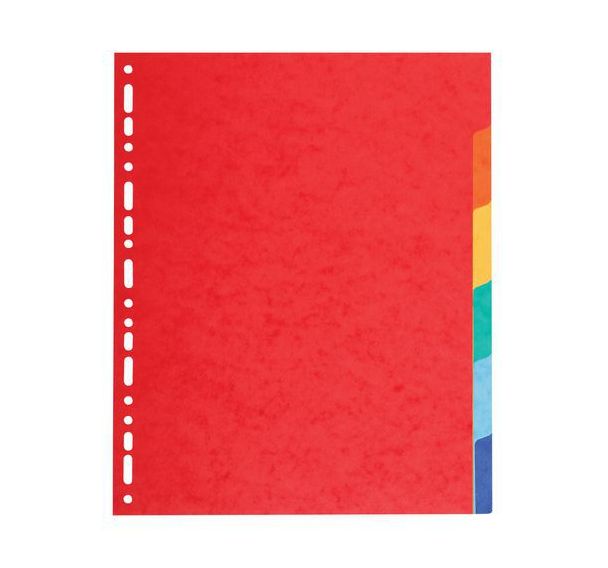 Lot de 50 Intercalaires carte 220g 6 positions - a4 maxi