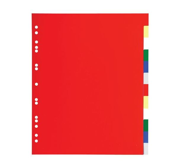 Lot de 50 Intercalaires polypropylène souple 12 positions A4 maxi