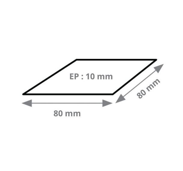 Lot de 50 Matelas acoustique antivibratoire Résiliant ® 10 mm 80x80