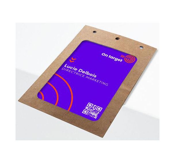 Lot de 50 Porte-badges en carton format A6 avec inserts imprimables
