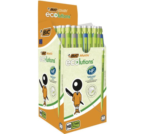 Lot de 50 Porte-mines BIC Matic ECOlutions 0,7 mm HB écologiques - BIC