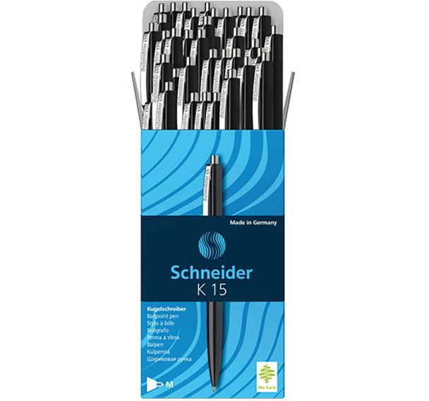 Lot de 50 Stylo bille - K15 - noir - 50 pcs - Schneider