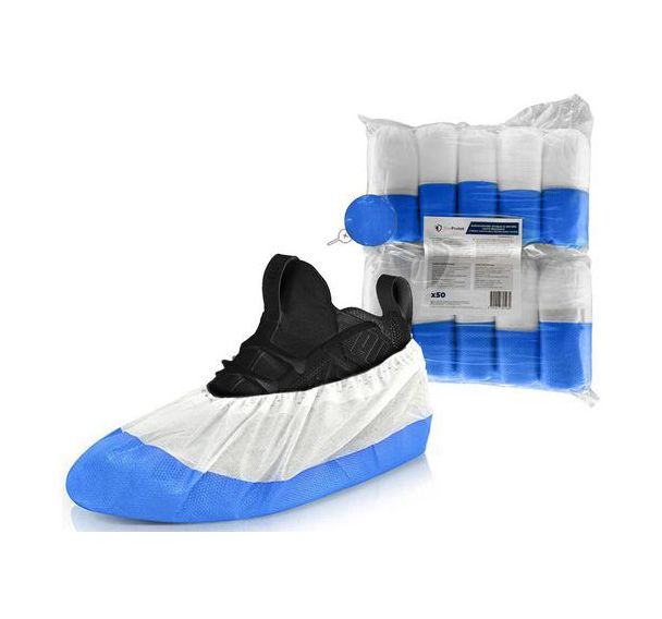 Lot de 50 Surchaussures Bi-matière PP/CPE Haute Résistance - T. Unique