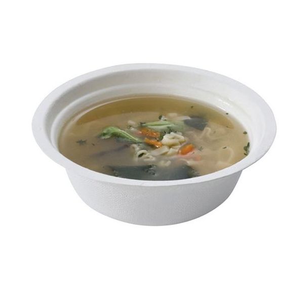 Lot de 50 bols ronds bagasse 350 ml -Publi Embal