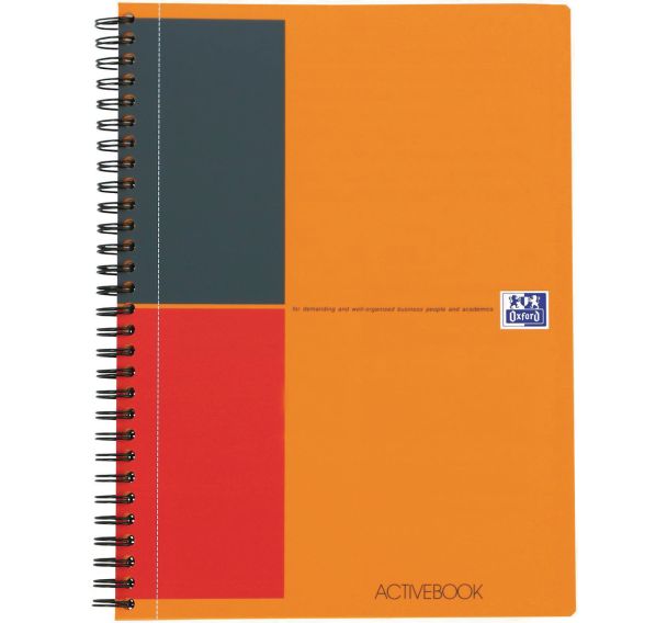 Lot de 5 Activebook international spirale b5 160 pages 80g ligné 6mm