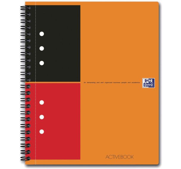 Lot de 5 Activebook spirale 178x210 160 pages 80g ligné 6mm