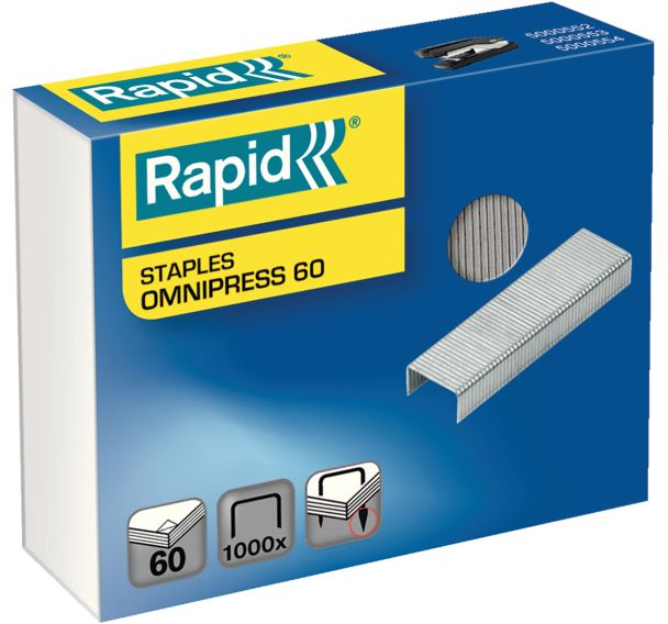 Lot de 5 Agrafe Omnipress 60. Boîte de 1000