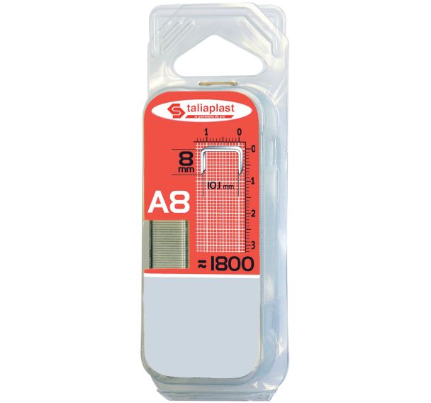 Lot de 5 Agrafe pour agrafeuse et cloueuse type A - 8mm