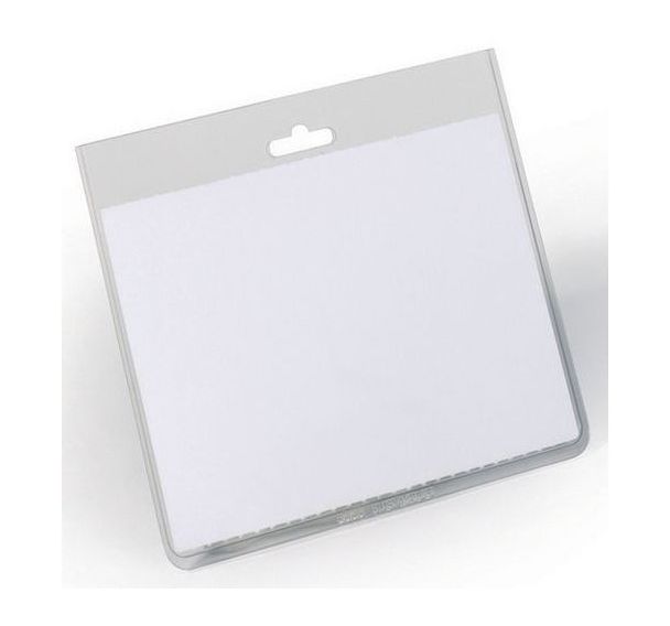 Lot de 5 Badge avec perforation EURO - 60x90mm - Transparent