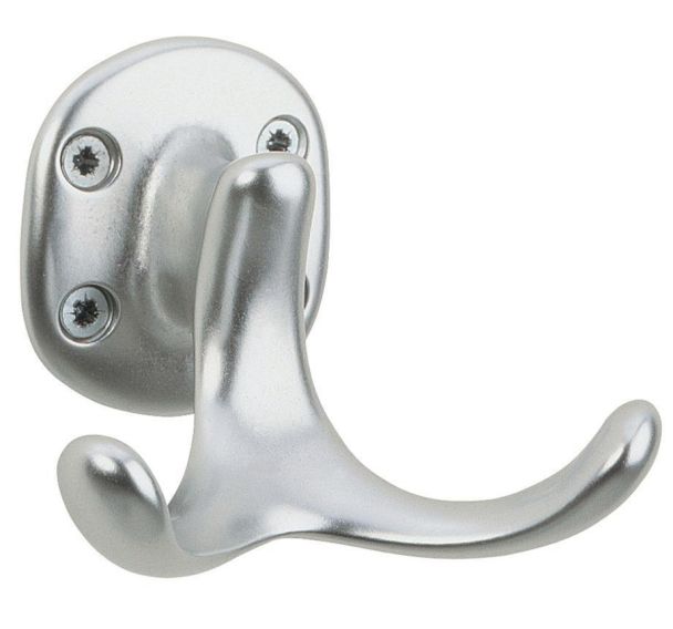 Lot de 5 Bipatères - Nbr patère : 2 - Argent