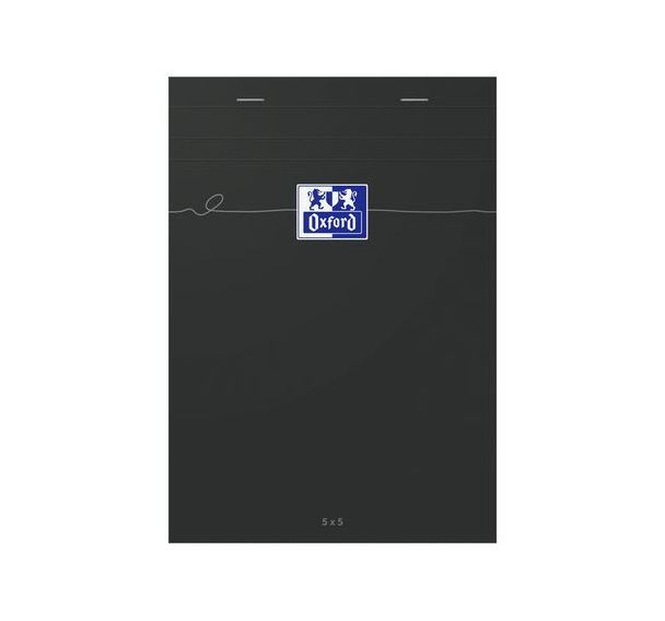 Lot de 5 Bloc Smart noir agrafé 160 pages Q5/5 148x210 - Oxford
