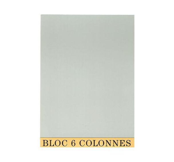 Lot de 5 Bloc de contrôle comptable 29,7x21cm 6 col. 70 feuillets