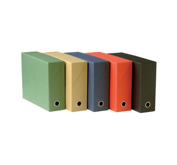 Lot de 5 Boîtes de classement - Dos larg 9 cm - Assorti