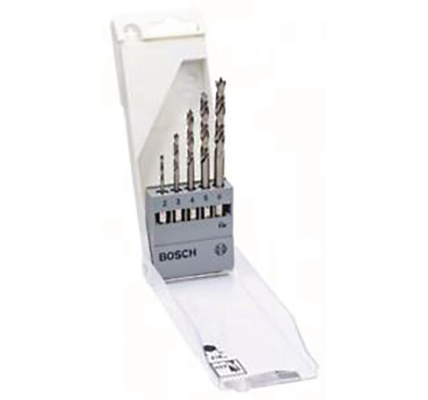 Cassette de 5 mèches a bois six-pans