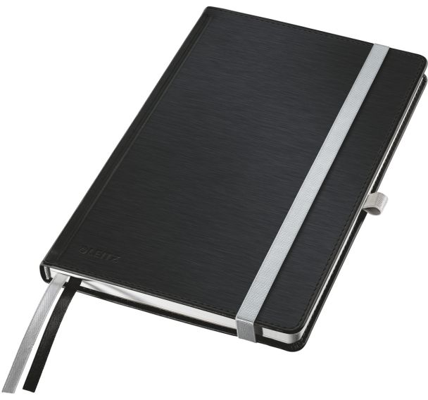 Lot de 5 Cahier Style A5 quadrillé couverture rigide Noir