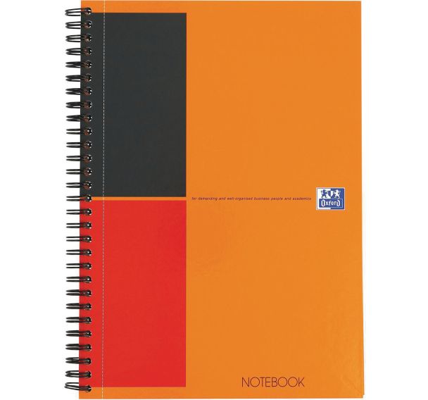 Lot de 5 Cahier international spirale B5 160p 80g ligné 6mm