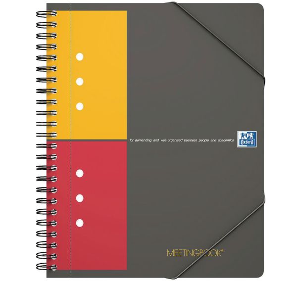 Lot de 5 Cahier meetingbook spirale 178x225 160p 80g quadrillé 5/5