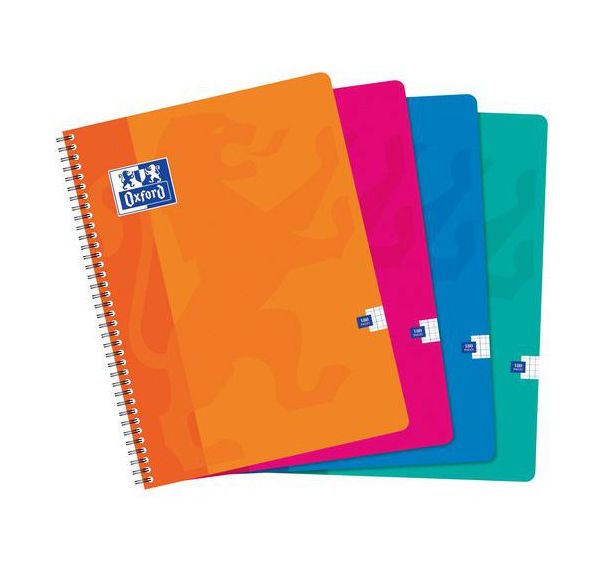 Lot de 5 Cahiers Oxford classique - Petits carreaux - Lxh : 24x32 cm