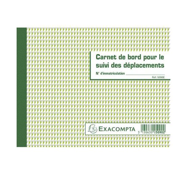Lot de 5 Carnet de bord pour le suivi des déplacements