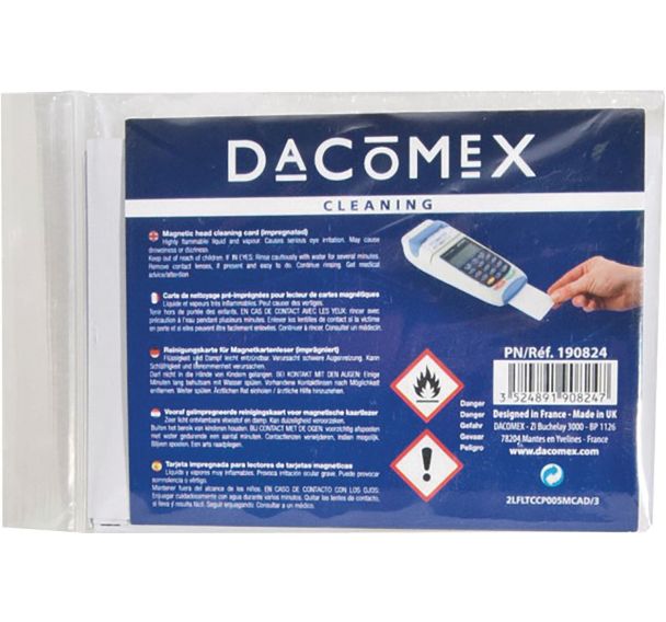 Lot de 5 Carte de nettoyage pour lecteur de cartes DACOMEX